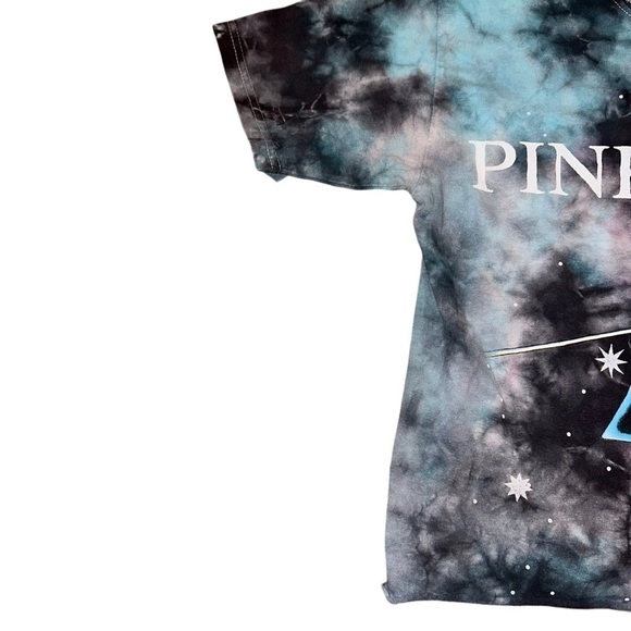 Pink Floyd Dark Side of the Moon Tie Dye Cropped Band Tee Size XS - Picture 3 of 5